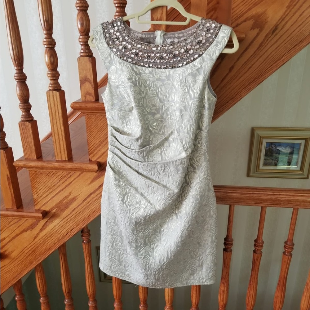 Gorgeous beaded beige/tan dress